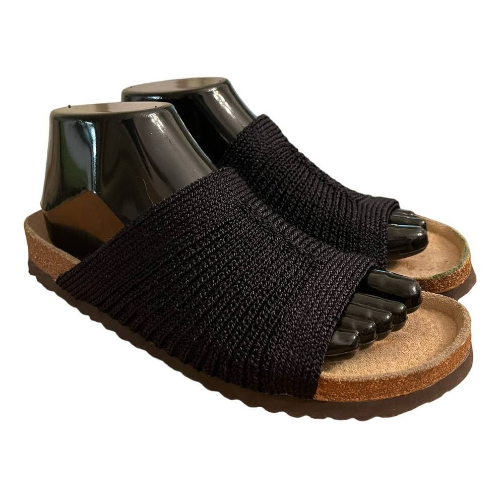 Arcopedico Black Mesh Slide Sandal